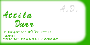 attila durr business card